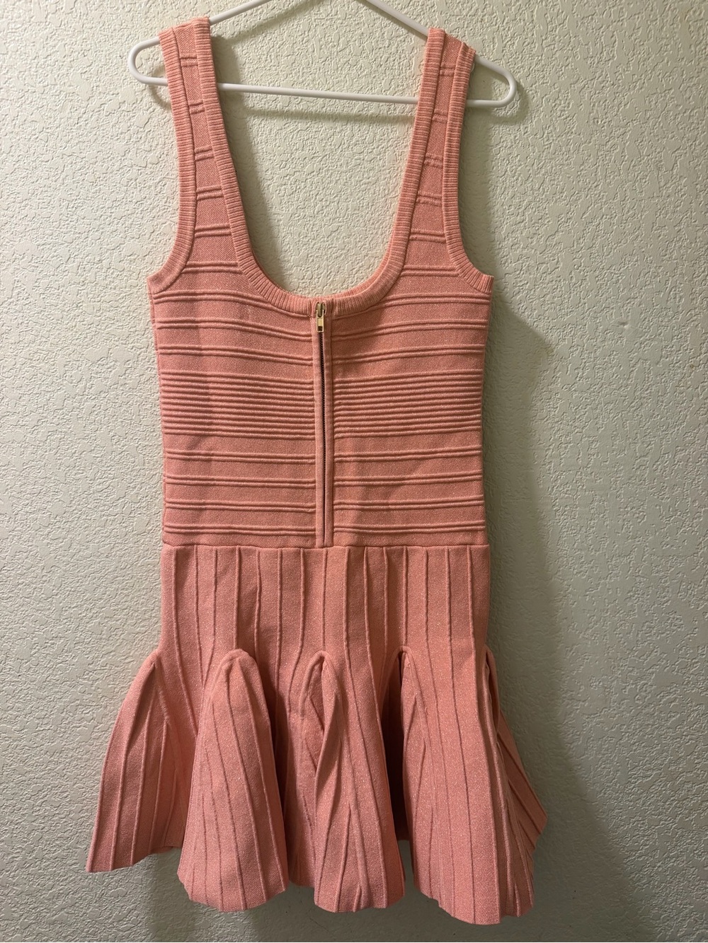 Retrofete Peach Scoop-Neck Button Mini Dress - Picture 7 of 9